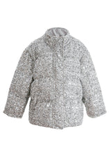 Gray Glitter Puffer Jacket