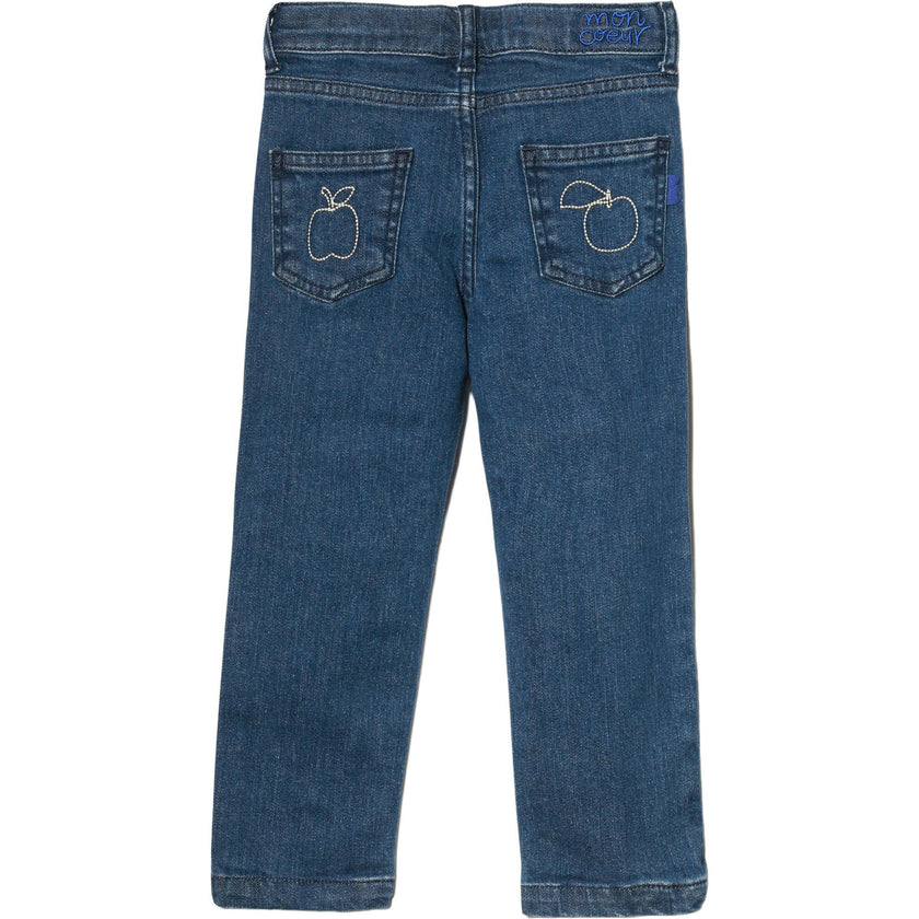 Recycled Denim Apple Patch Kid Pant