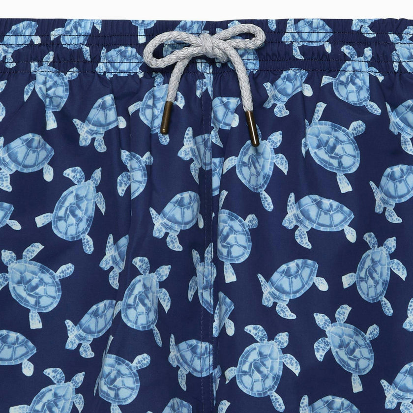 Mens Daddy & Me Swimshorts in Navy Turtle
