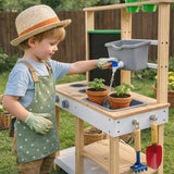 Clover Wooden Mud Kitchen with Water Station and Chalkboard