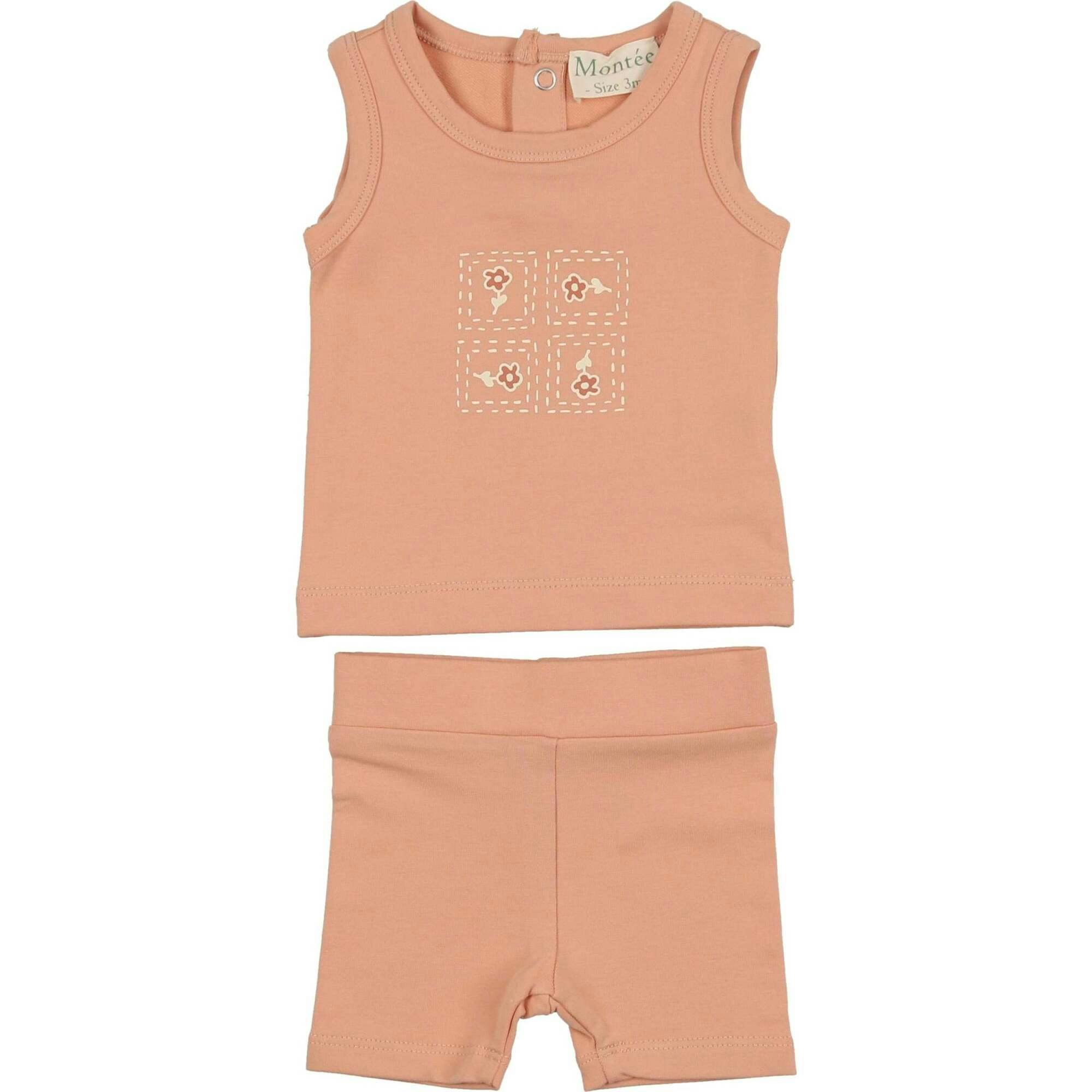 Girls Boxy Belt Bag Sleeveless Tee & Short Set