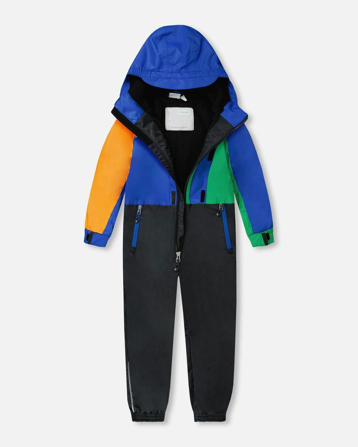Kids Mid-Season One-Piece Outerwear Royal Blue Colorblock