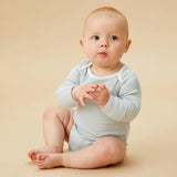 Long Sleeve Bodysuit - Blue Stripe