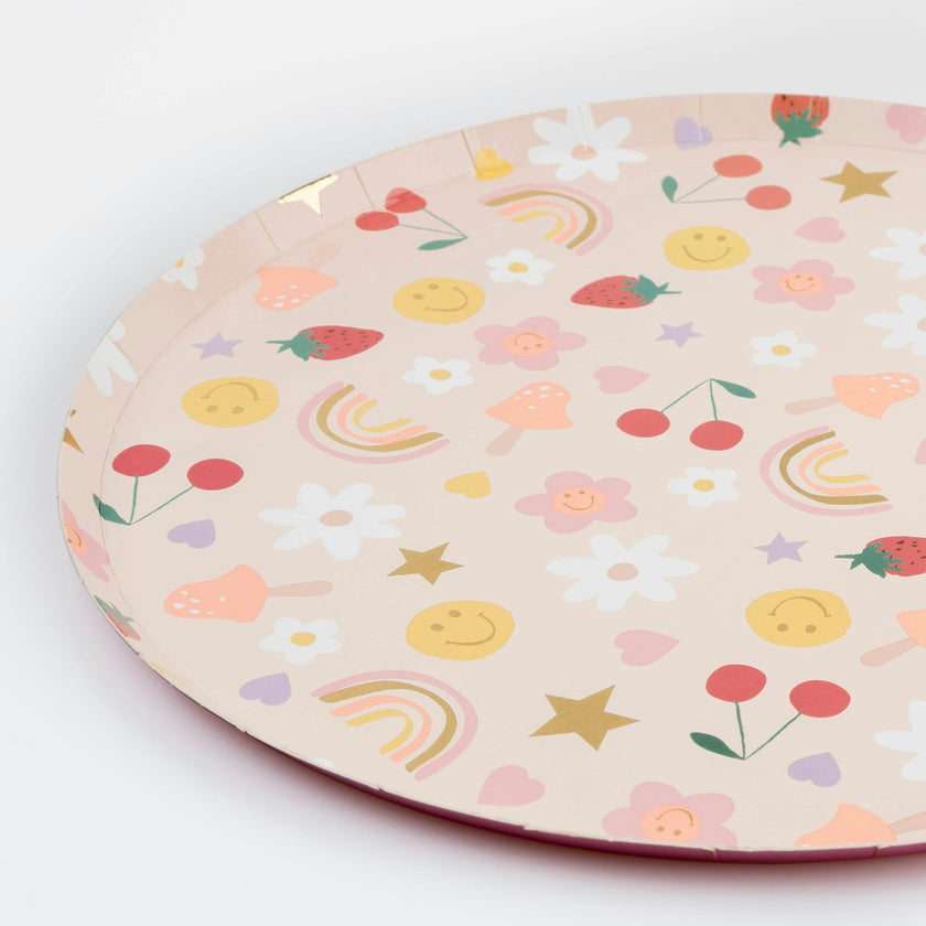 Happy Face Icons Dinner Plates