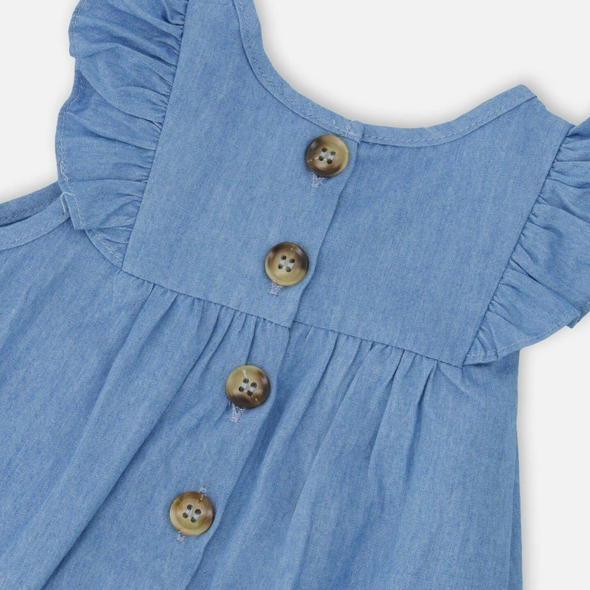 Chambray Dress And Bloomer Set