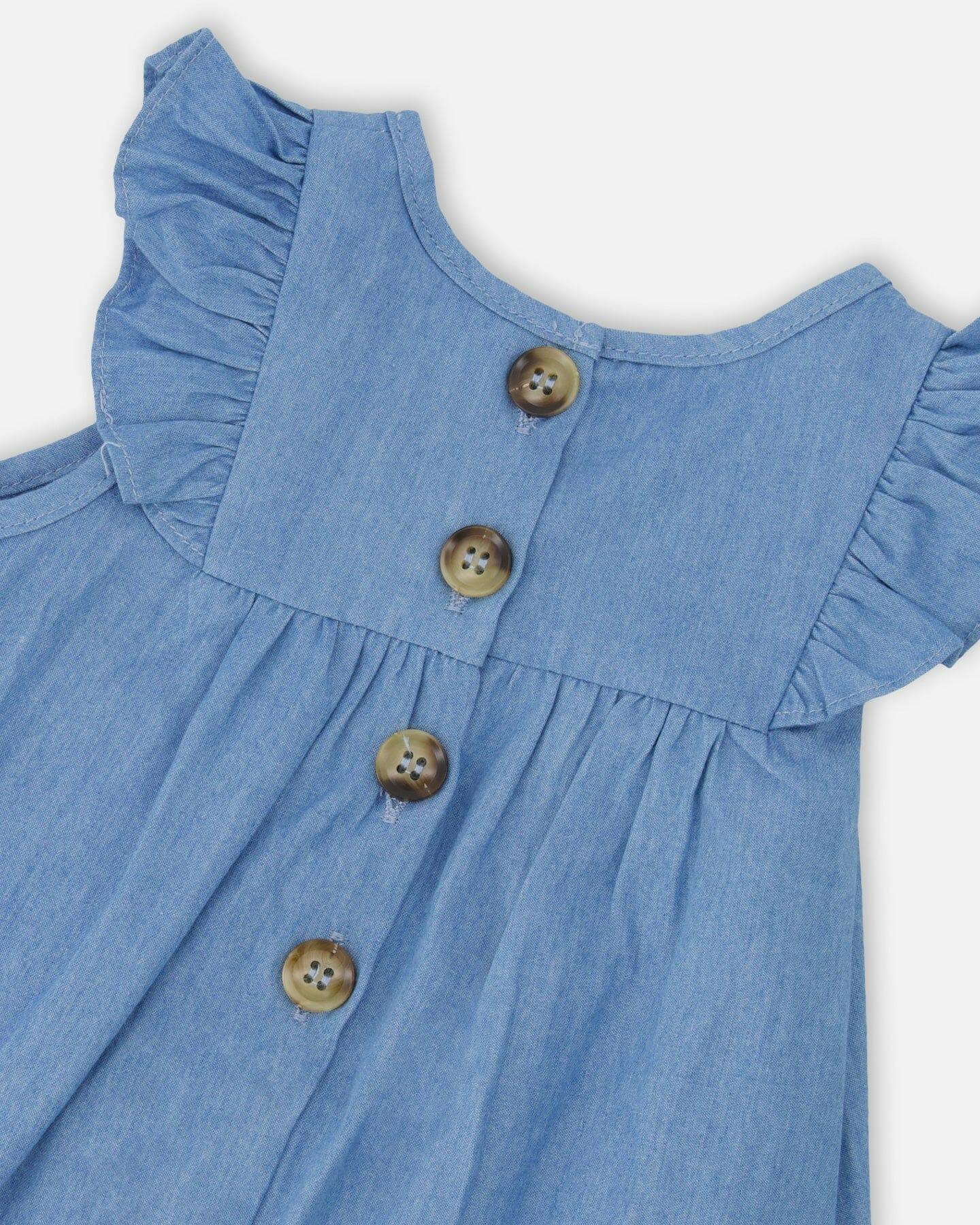 Chambray Dress And Bloomer Set