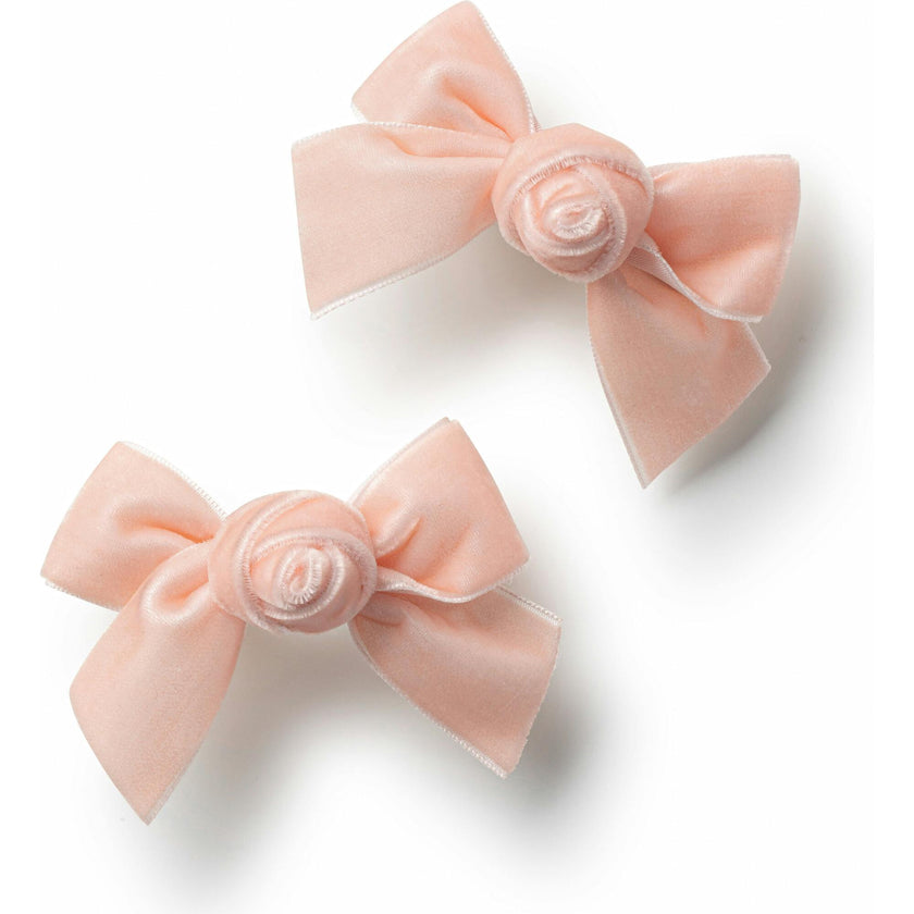 Rosette Velvet Double Clip Set