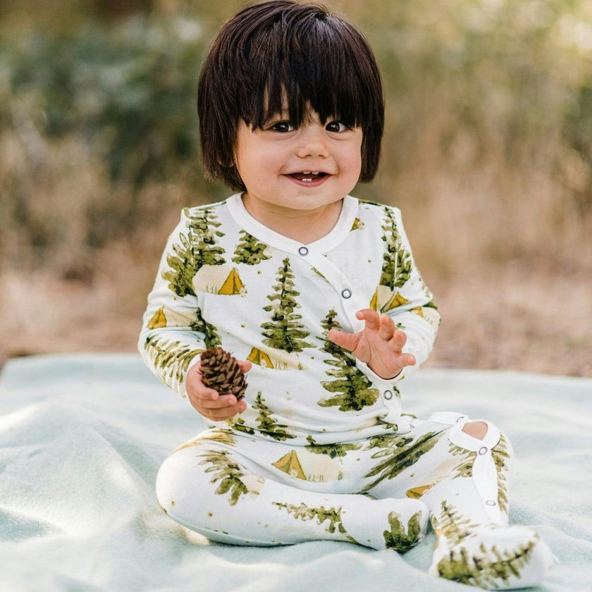 Planets Bamboo Snap Footed Romper