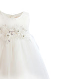 White Zinara Ribbon Bloom Gown