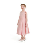 Pink Redwooda Satin Bow-Back Dress
