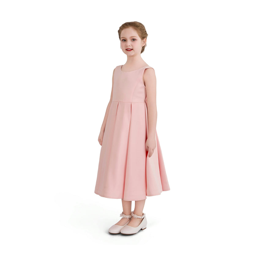 Pink Redwooda Satin Bow-Back Dress