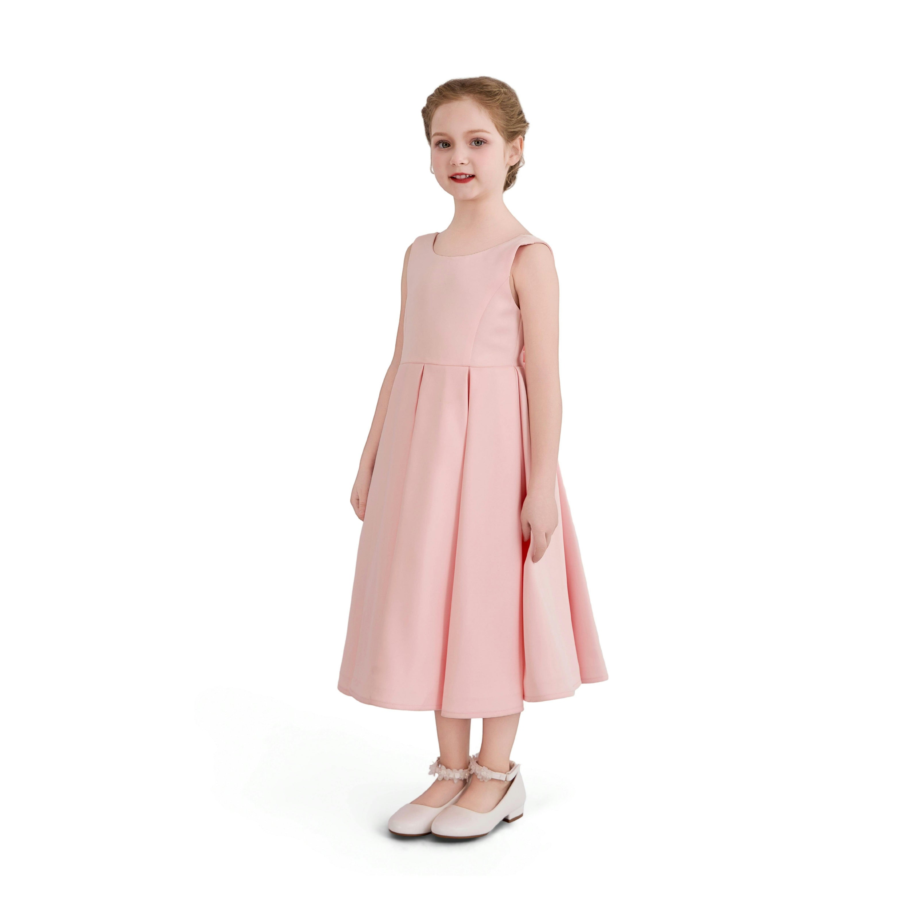 Pink Redwooda Satin Bow-Back Dress
