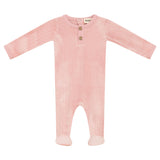 Velour Ribbed Button Front Stretchie