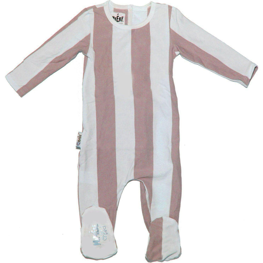 Striped Cotton Long Sleeve Footie
