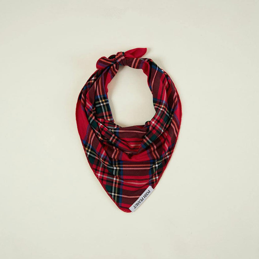 Red Tartan Plaid Dog Bandana
