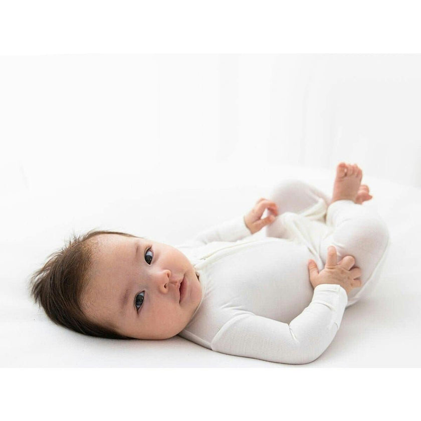 Milk White Bamboo Convertible Footie