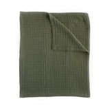 Cotton Muslin Quilted Throw - Fern