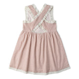 Organic Cross Back Dress - Coral Stripes