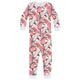 Kids Martinique® Pink Banana Leaf PJ Set - Organic Stretch Jersey Knit Cotton