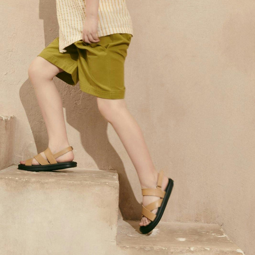 Rick Velcro Strap Leather Sandals