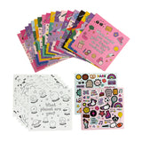 DIY Fortune Tellers Activity Kit - 24 Designs - 2 Sticker Sheets