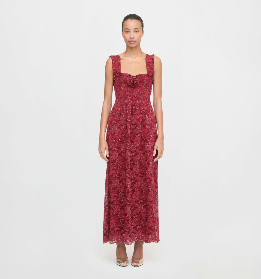 The Rosetta Nap Dress - Claret Lace