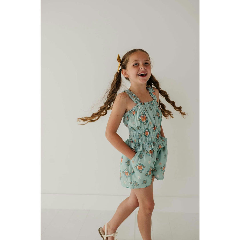Ruffle Strap Shorts Romper