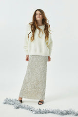 Delfina Long Sequin Skirt