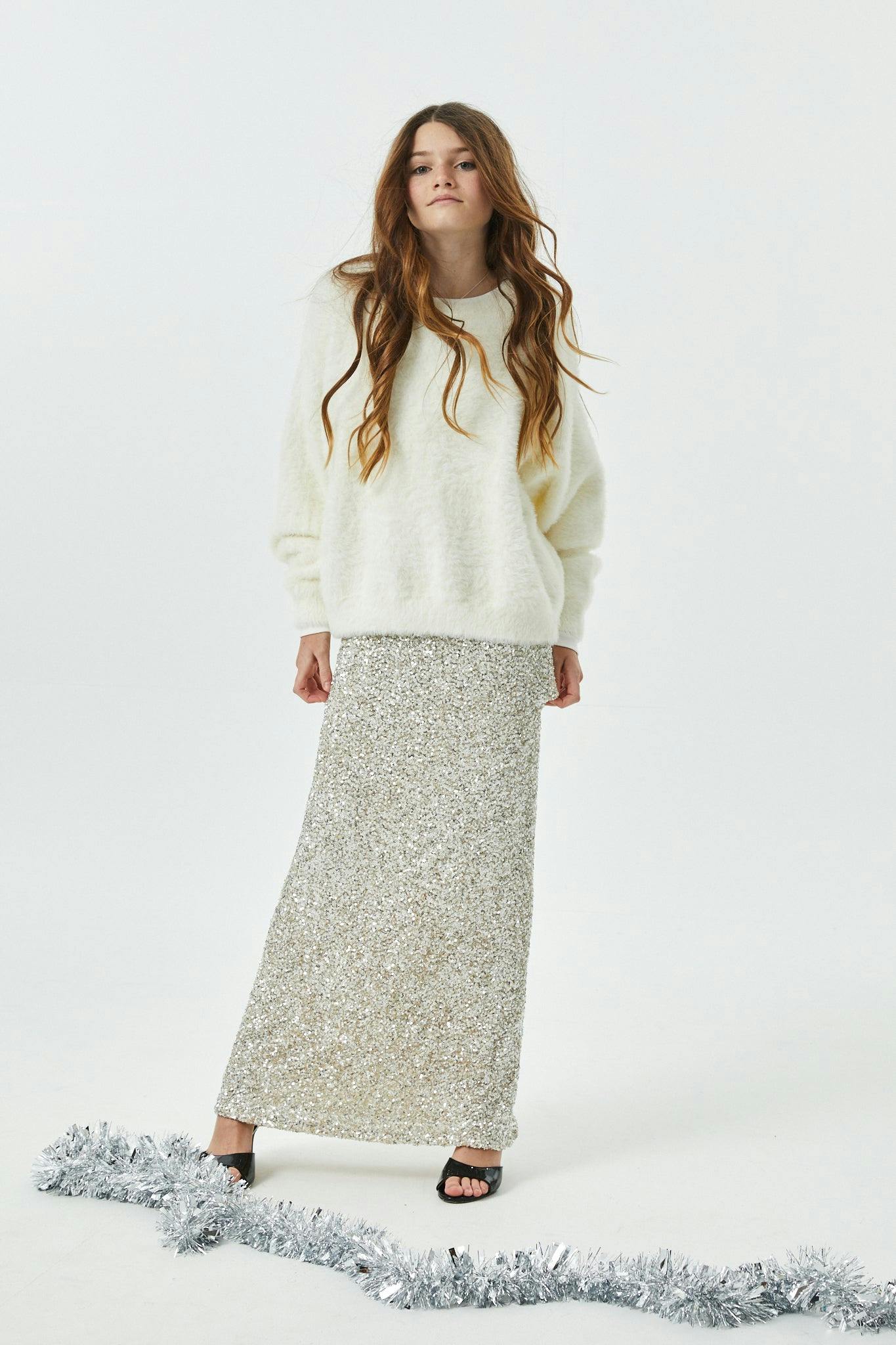 Delfina Long Sequin Skirt