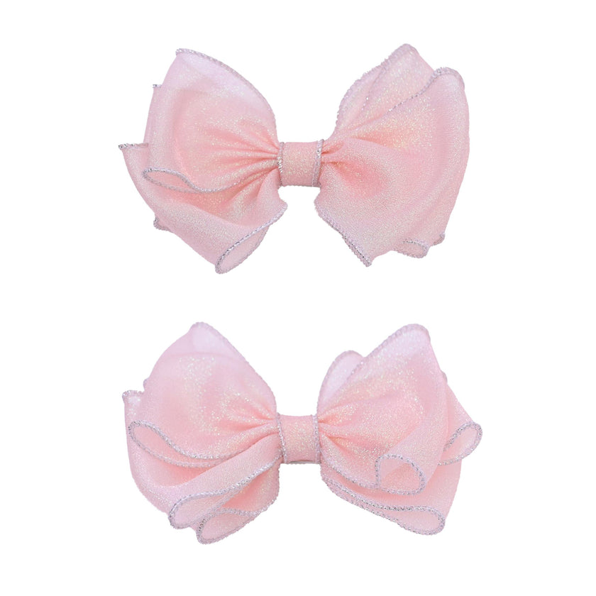 Shimmering Bow Hairclip Set