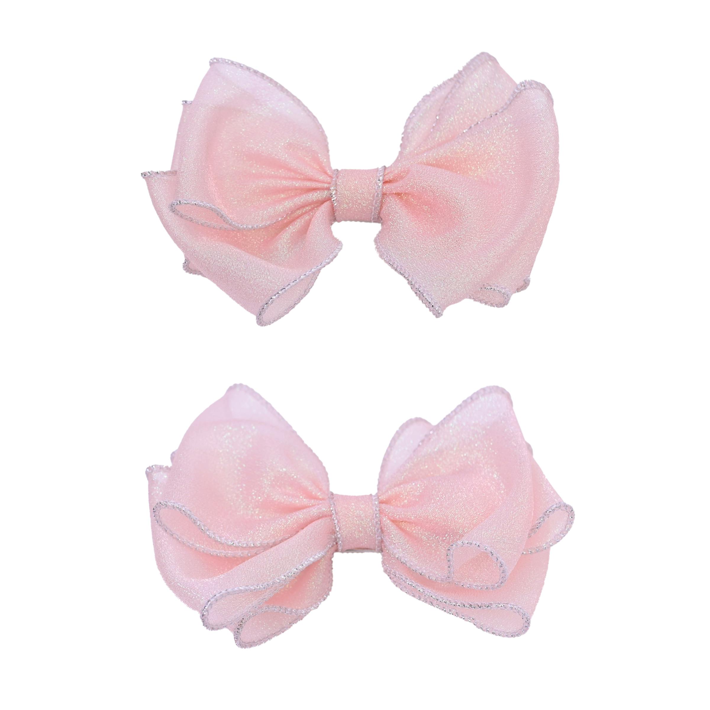 Shimmering Bow Hairclip Set