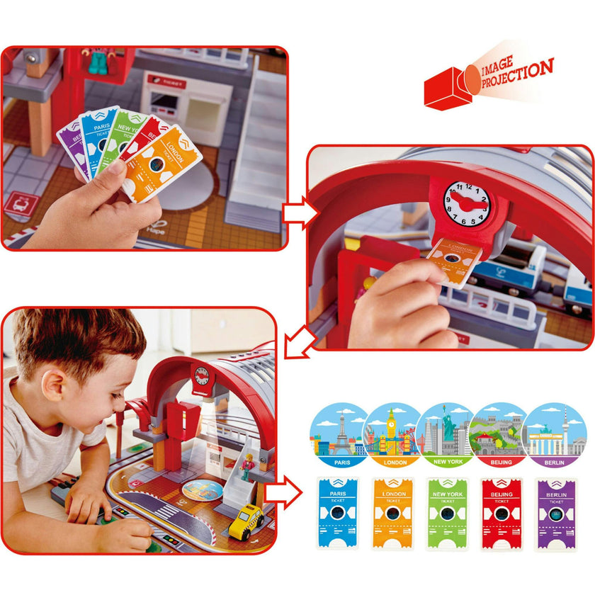Grand City Station Light & Sound Railway Set