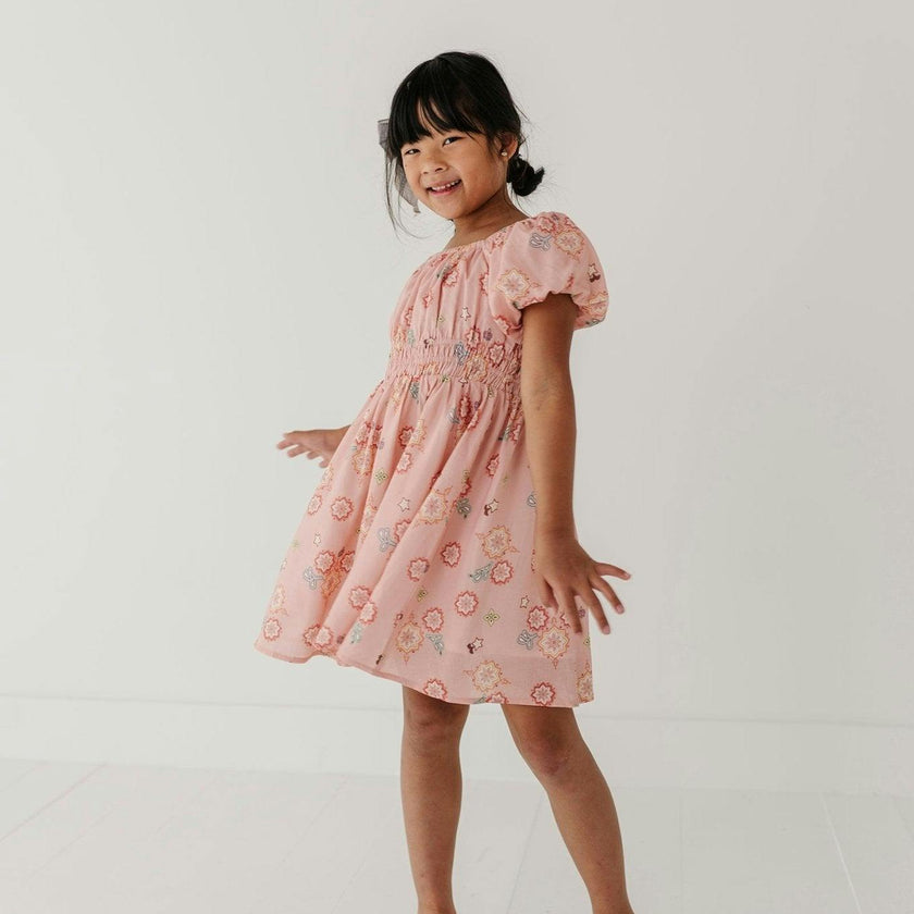 Peasant Bubble Sleeve Dress