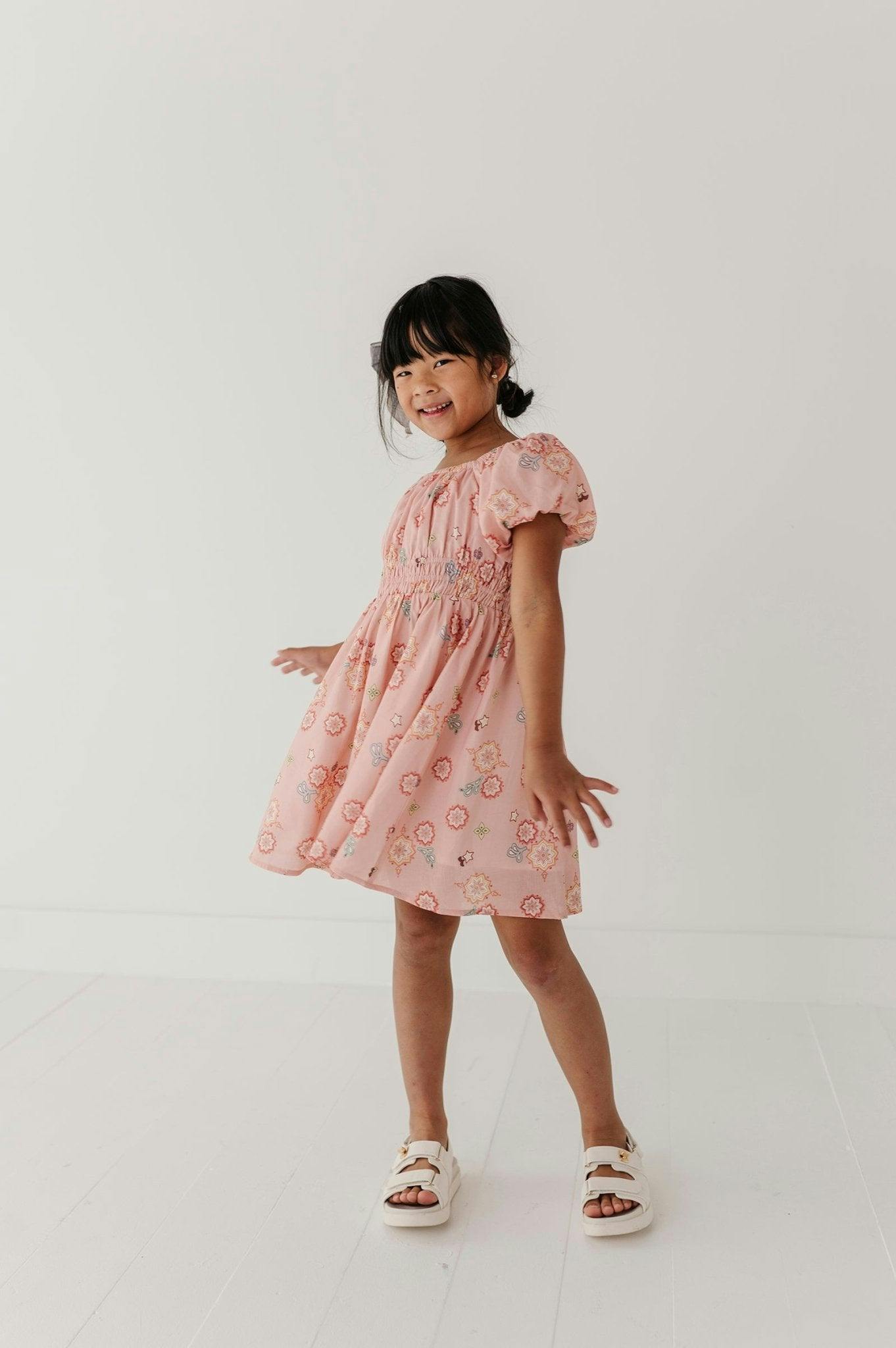 Peasant Bubble Sleeve Dress