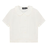 Woven Double-Breasted Button Front Shirt