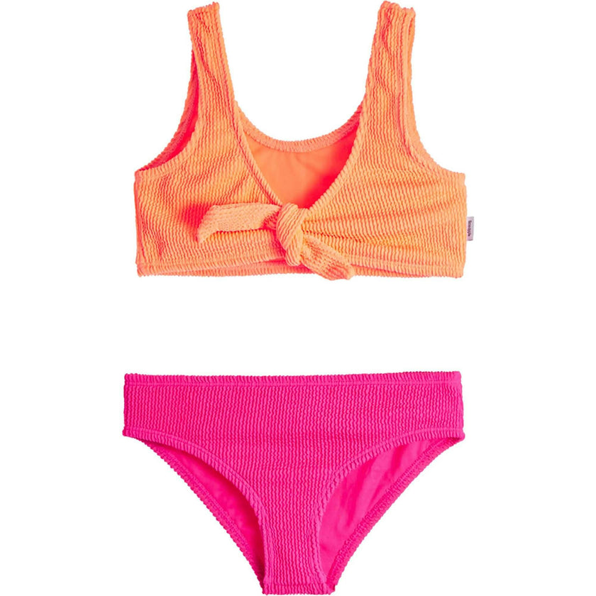Izy Crinkle Tie Bikini Swimsuit - Watermelon Lipstick