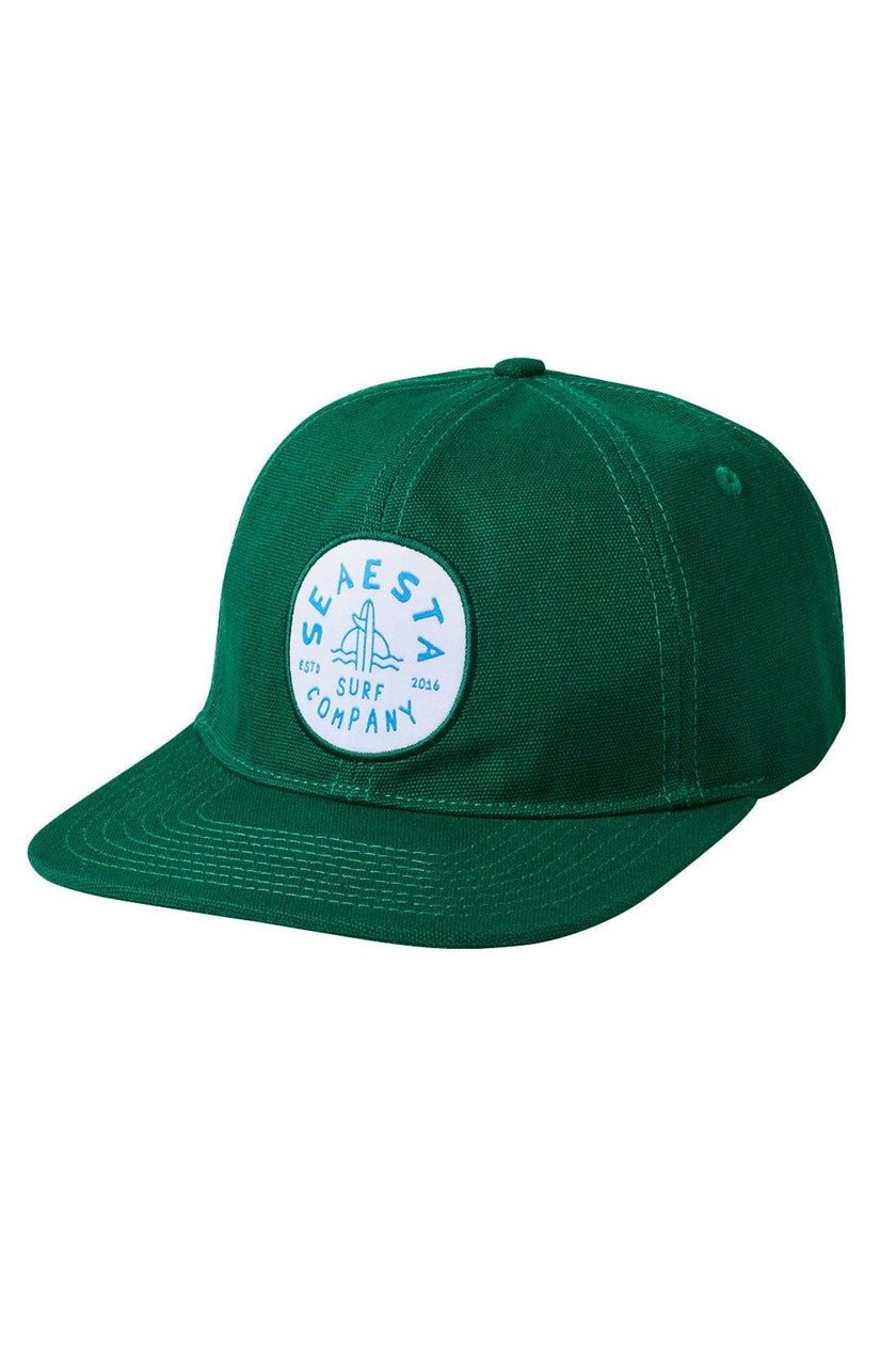 Shoreline Patch Snapback Hat / Forest Green