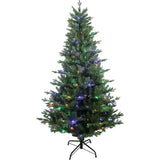 6-Foot Pre-Lit Multi-Colored LED Jackson Pine Tree