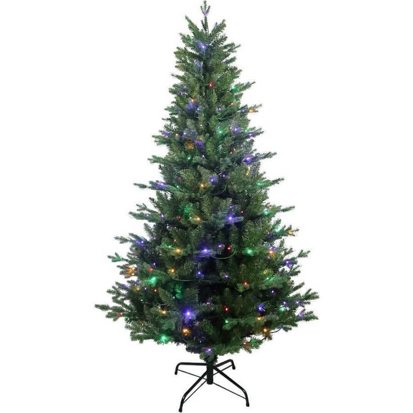 6-Foot Pre-Lit Multi-Colored LED Jackson Pine Tree