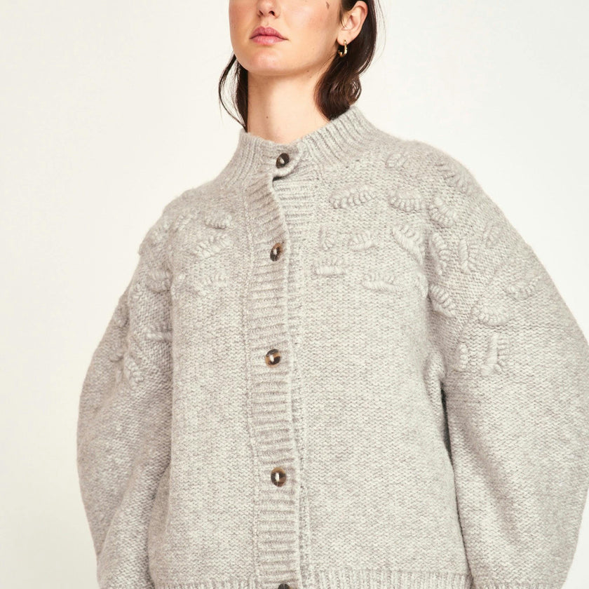 Cusco Shell Cardigan in Dove Grey