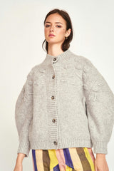 Cusco Shell Cardigan in Dove Grey