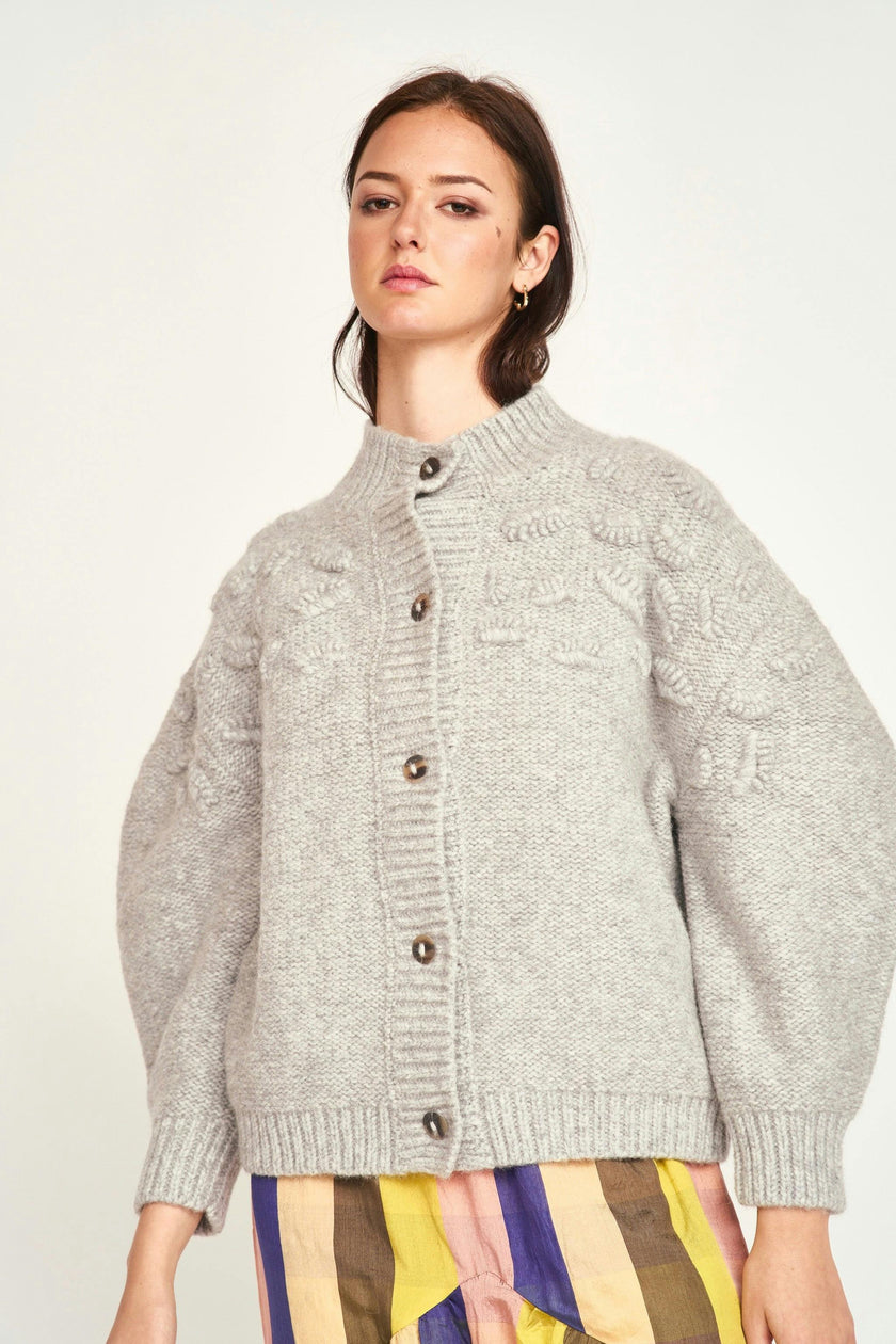 Cusco Shell Cardigan in Dove Grey