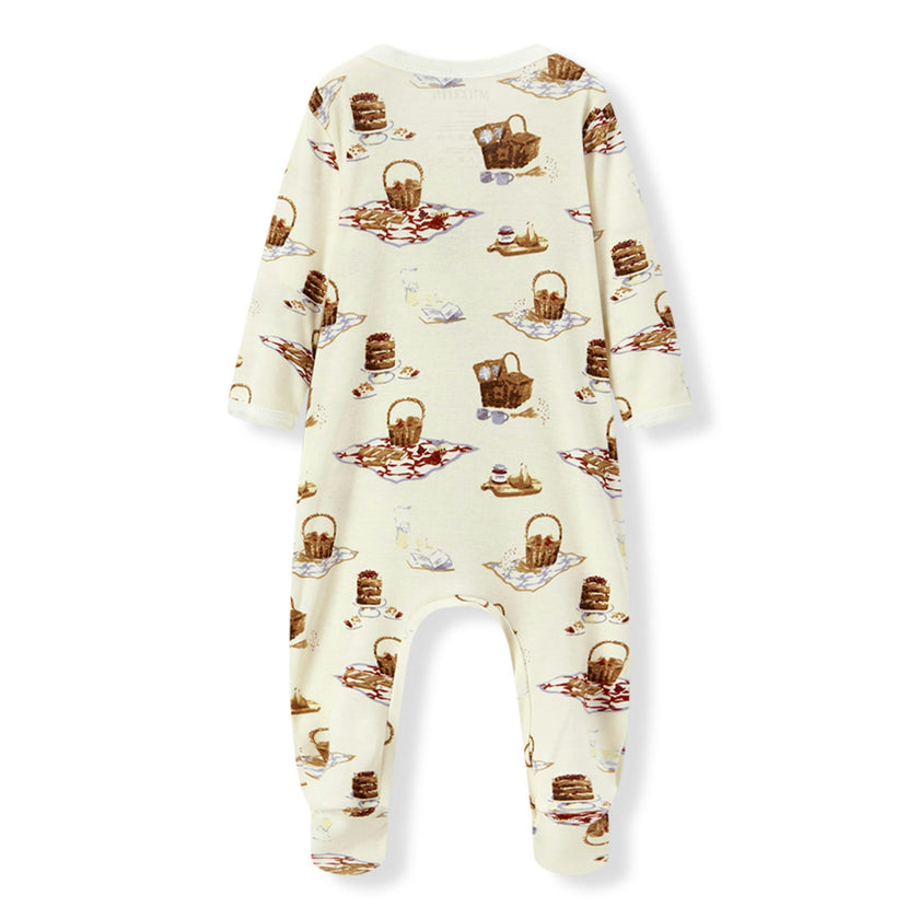 Picnic Organic Cotton Zipper Footed Romper