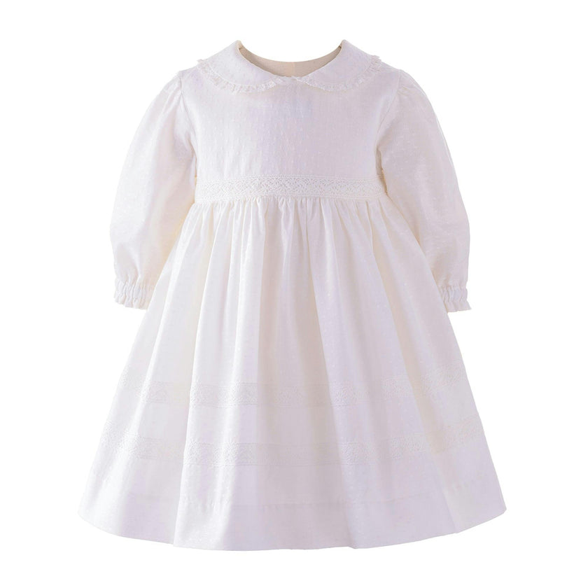 Lace Trim Peter Pan Collar Dress & Bloomers