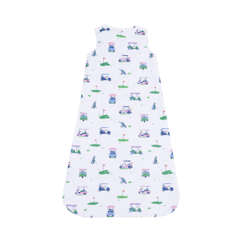 Vintage Golf Carts Pink Sleep Bag