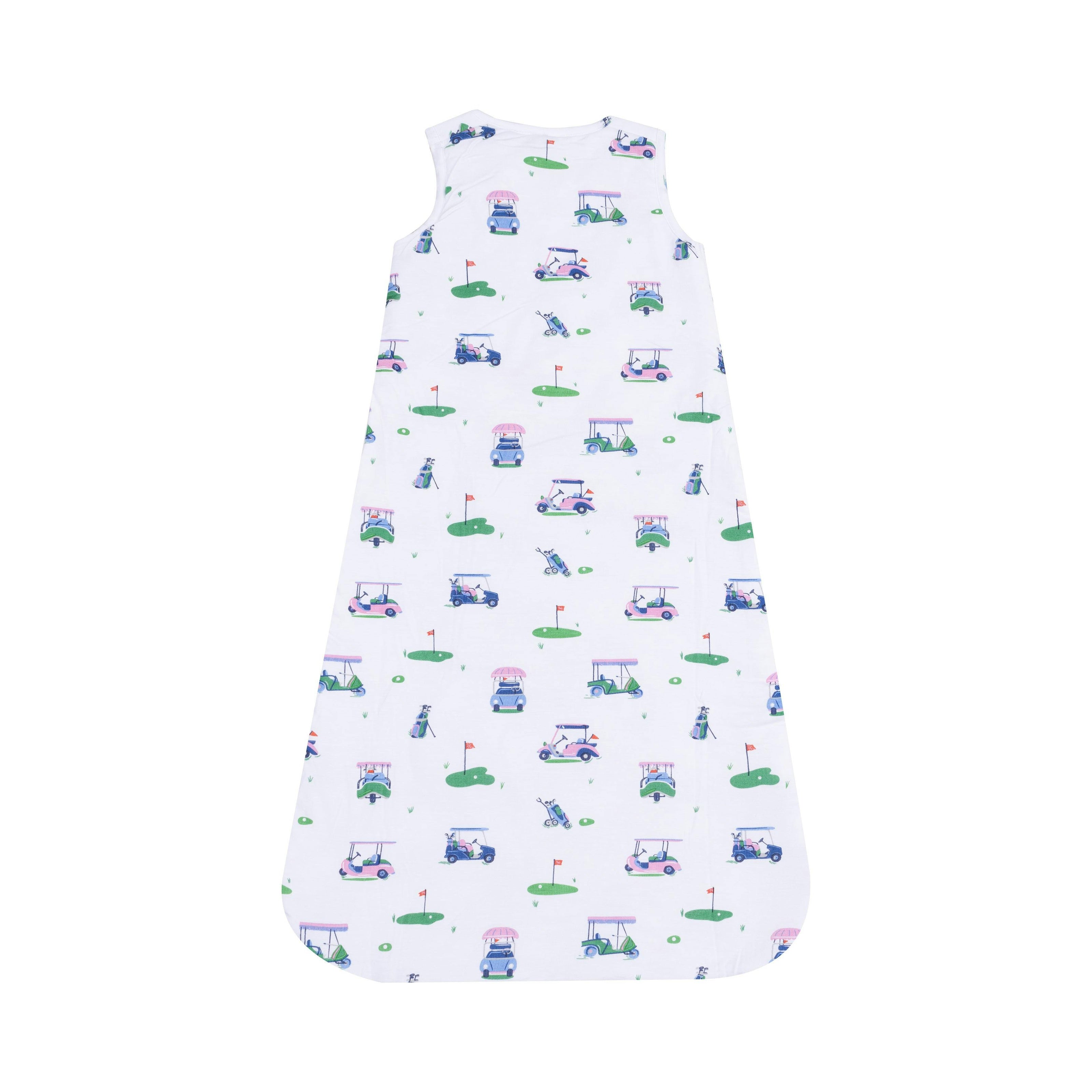 Vintage Golf Carts Pink Sleep Bag