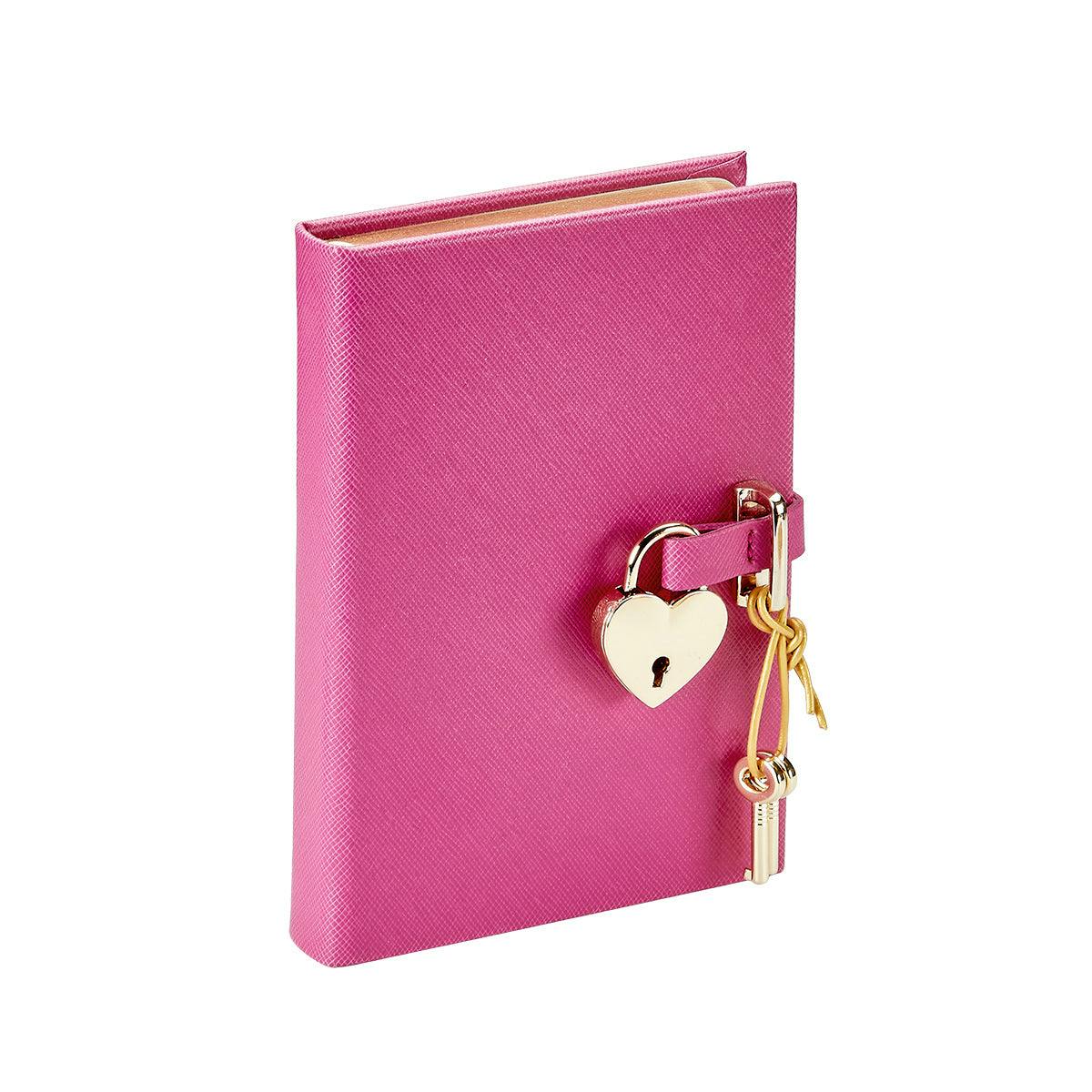 Heart Lock Leather Diary