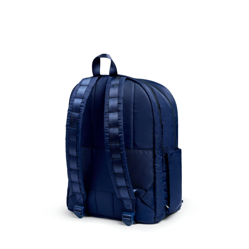 Kane Double Pocket Backpack, Purple Chevron