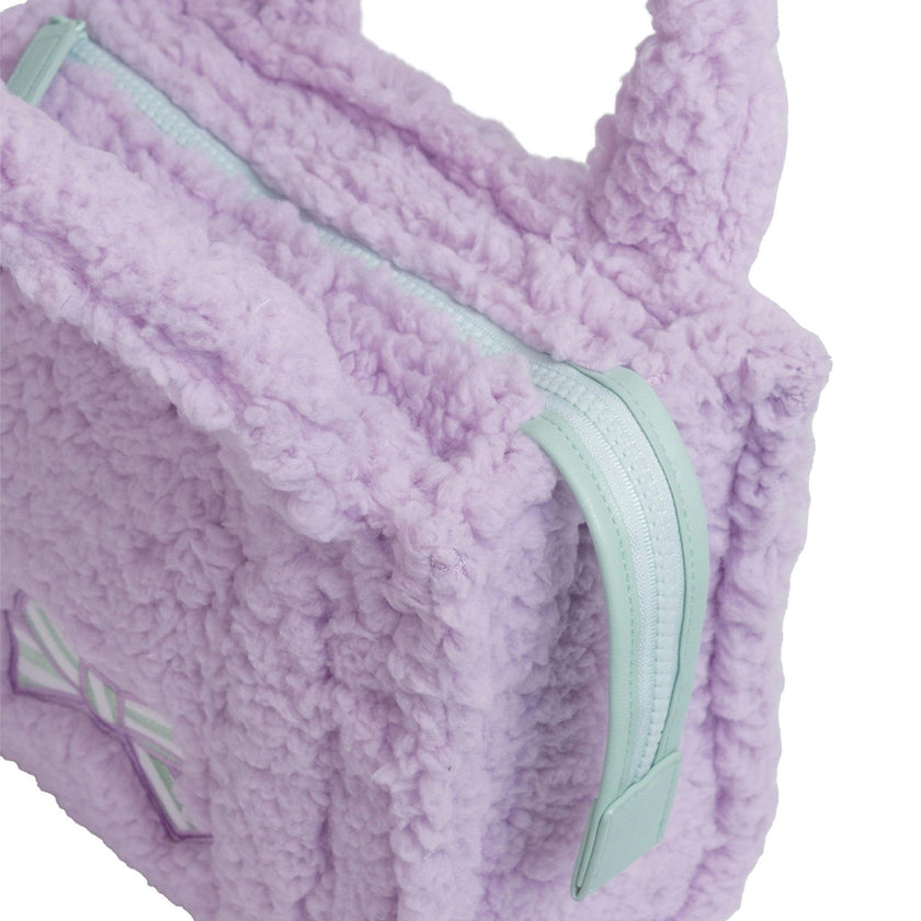 Sherpa Tote Bag – Cozy, Colorful & Convertible with Matching Coin Purse, Bows