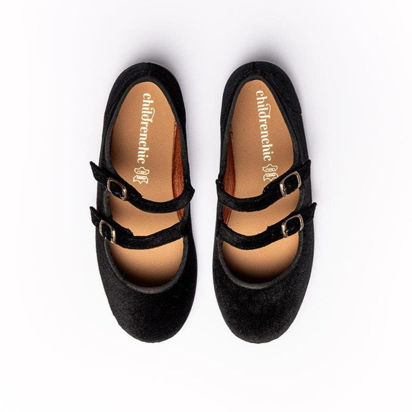 Zahia Velvet Mary Janes